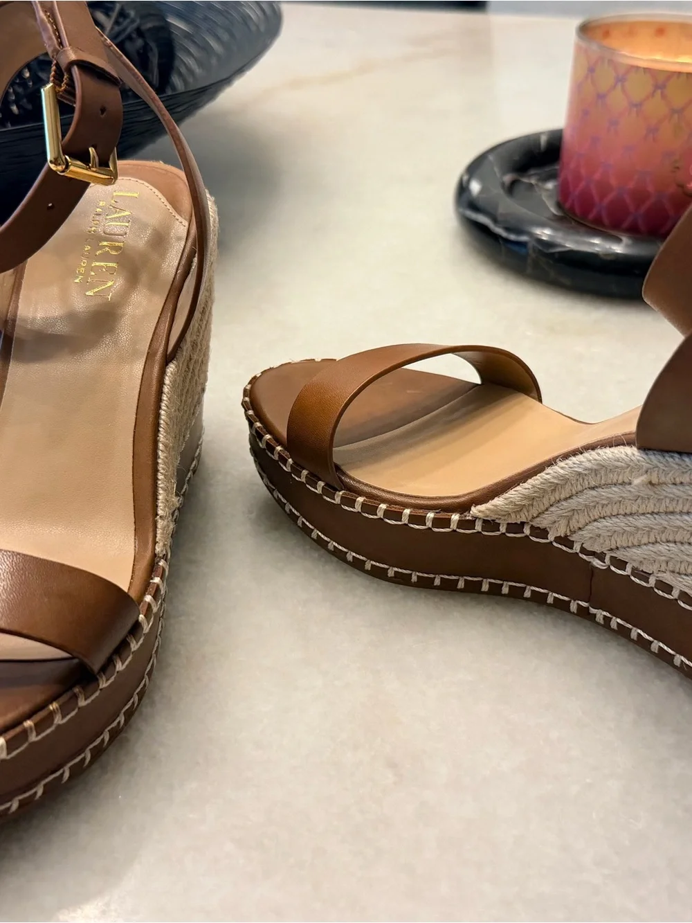 Lauren Ralph Lauren tan leather